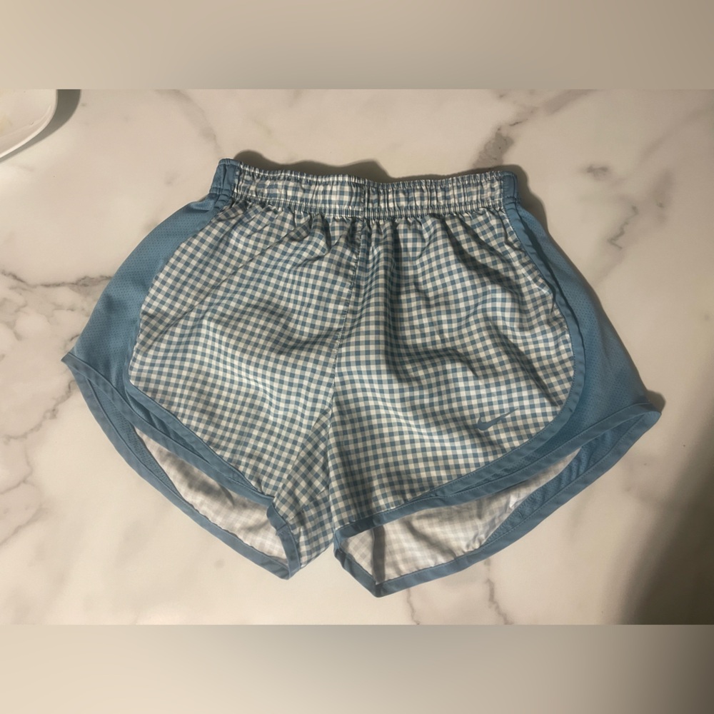 Blue Checkered Nike Shorts